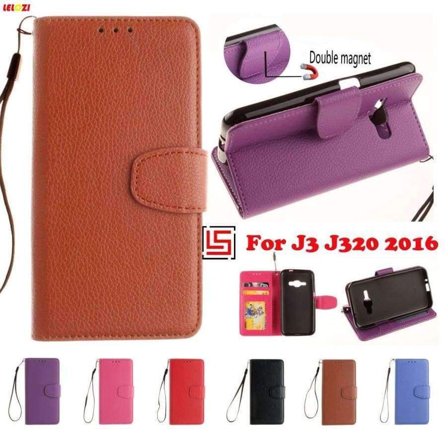 Planet Gates black Fashion New PU Leather Flip Clamshell Wallet Phone Case shell capinha etui Cover For Samsung Galaxy J3 2016 J 320 J320F
