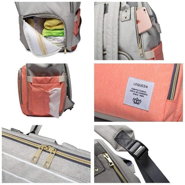 Planet Gates Black Fashion  Striped Maternity Nappy Bag Large Capacity Baby Bag Bolsa Maternidade Designer Nursing Bag For Mother Baby Diaper