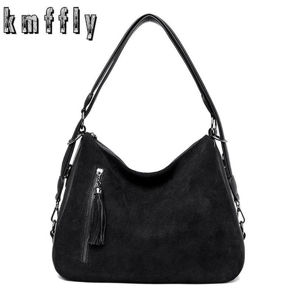 Black Faux Suede Shoulder Bags For Women  Crossbody Bags For Women Luxury Handbags