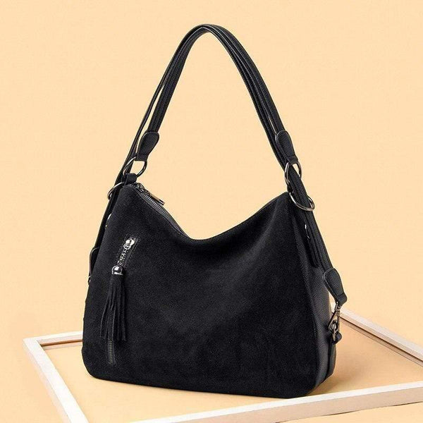 Black Faux Suede Shoulder Bags For Women  Crossbody Bags For Women Luxury Handbags