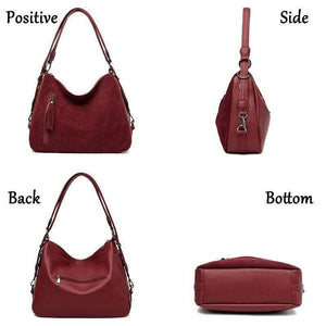 Black Faux Suede Shoulder Bags For Women  Crossbody Bags For Women Luxury Handbags