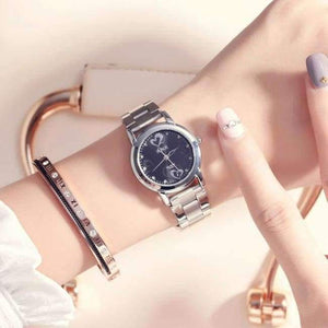 Planet Gates black female MIKE Brand Casual Lovers Watches Men Women Ladies Fashion Brand Quartz Wristwatch Stainless Steel Couple Watches For Lovers