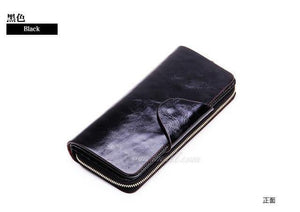 Planet Gates black Female Wallets Zipper Genuine Leather Long Design Lovers Men/Women Wallets Mobile phone clutch