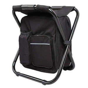 Planet Gates Black Fishing Chair Portable Fishing Stool Camping Chair Seat with Ice Pack Insulation Bag for Outdoor Sports Fishing Hiking