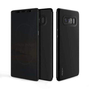 Planet Gates Black Flip Case for Samsung Galaxy Note 8 Luxury Brand Phone Cases Semi-Tranparent Cover Smart View Window Note8 Case