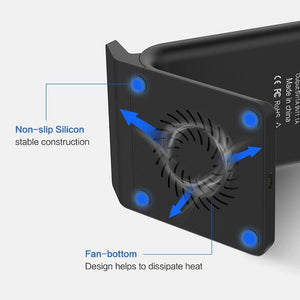 Planet Gates Black FLOVEME 10W Qi Wireless Charger For iPhone 8 X Xs For Samsung Galaxy S10 Plus S8 S9 S7 Edge Fast Charger Wireless Charging Dock