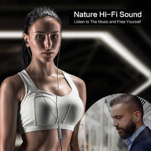 Planet Gates Black FLOVEME 3.5mm Bass Earphone For Xiaomi Samsung In-Ear Sport Earphones With Mic For iPhone Headset Fone De Ouvido Auriculares MP3
