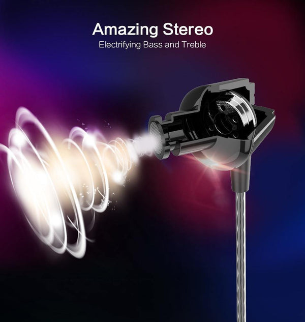 Planet Gates Black FLOVEME 3.5mm Bass Earphone For Xiaomi Samsung In-Ear Sport Earphones With Mic For iPhone Headset Fone De Ouvido Auriculares MP3