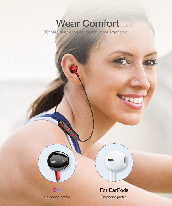 Planet Gates Black FLOVEME B11 Bluetooth Earphone Wireless Headphones For Xiaomi iPhone Neckband Headset Stereo Earbuds fone de ouvido Build-in Mic