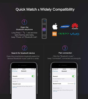 Planet Gates Black FLOVEME B11 Bluetooth Earphone Wireless Headphones For Xiaomi iPhone Neckband Headset Stereo Earbuds fone de ouvido Build-in Mic