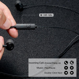 Planet Gates Black FLOVEME In-Ear Earphone For iPhone HIFI Stereo Wired Earbuds For Xiaomi Earphones For Computer Bass 3.5mm 1.2M With Microphone