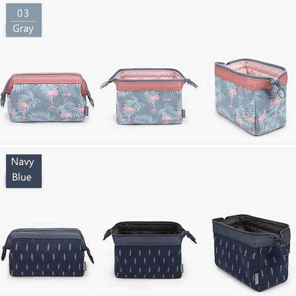 Planet Gates Black flower Fashion Polyester Multifunctional Women Cosmetic Bag Portable Storage Travel High Quality Makeup Bag