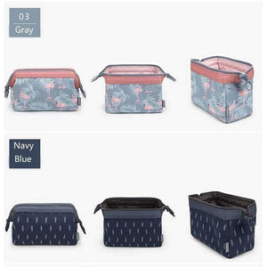 Planet Gates Black flower Fashion Polyester Multifunctional Women Cosmetic Bag Portable Storage Travel High Quality Makeup Bag