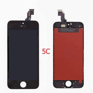 Planet Gates Black for 5 Screen for Apple iPhone SE 5 5S 5C LCD Display Touch Panel Digitizer Sensor Glass Bezel Frame Assembly Replacement With Gift