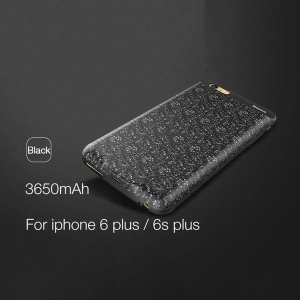 Planet Gates Black for 6s plus / China Baseus Power Case For iphone 6s plus 2500/3650mAh Magnetic Portable Power Bank Charger Case For iphone 6s External Spare Battery