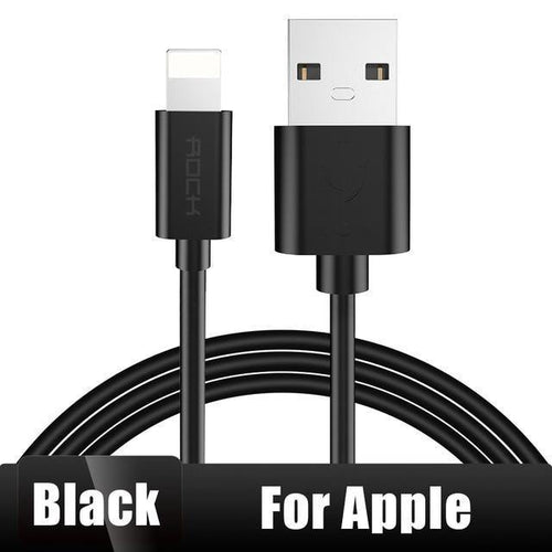 Planet Gates Black for Apple / 100 CM ROCK Mobile Phone USB Cables for iPhone X Faster Charger Cord Micro USB Cable for Huawei Xiaomi USB C Data Sync Wire for SamSung
