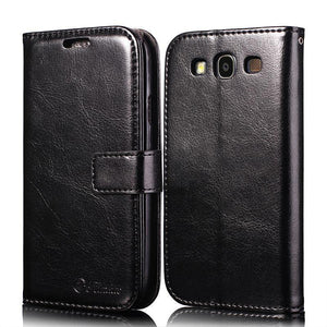 Planet Gates Black for Galaxy S3 TOMKAS S3 Wallet PU Leather Case For Samsung Galaxy S3 i9300 Luxury Phone Cover Cases KickStand Design with Card Holder