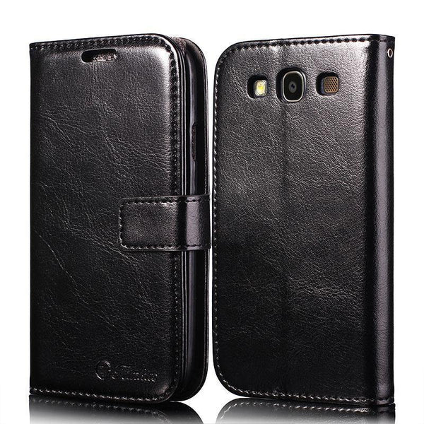 Planet Gates Black for Galaxy S3 TOMKAS S3 Wallet PU Leather Case For Samsung Galaxy S3 i9300 Luxury Phone Cover Cases KickStand Design with Card Holder