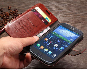 Planet Gates Black for Galaxy S3 TOMKAS S3 Wallet PU Leather Case For Samsung Galaxy S3 i9300 Luxury Phone Cover Cases KickStand Design with Card Holder