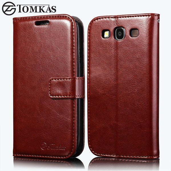 Planet Gates Black for Galaxy S3 TOMKAS S3 Wallet PU Leather Case For Samsung Galaxy S3 i9300 Luxury Phone Cover Cases KickStand Design with Card Holder