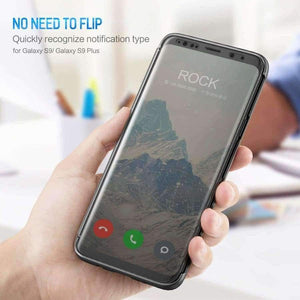 Flip Case For Samsung Galaxy S9 Plus Slim Cover Brand Phone Cases Luxury Smart Flip Case Invisible Window