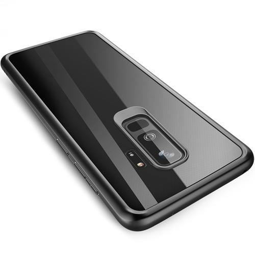 Planet Gates black / for Galaxy S9 ROCK Slim Transparent Case for Galaxy S9 S9 Plus,Premium TPU+PC Anti-knock Phone Case for Samsung Galaxy S9 S9+