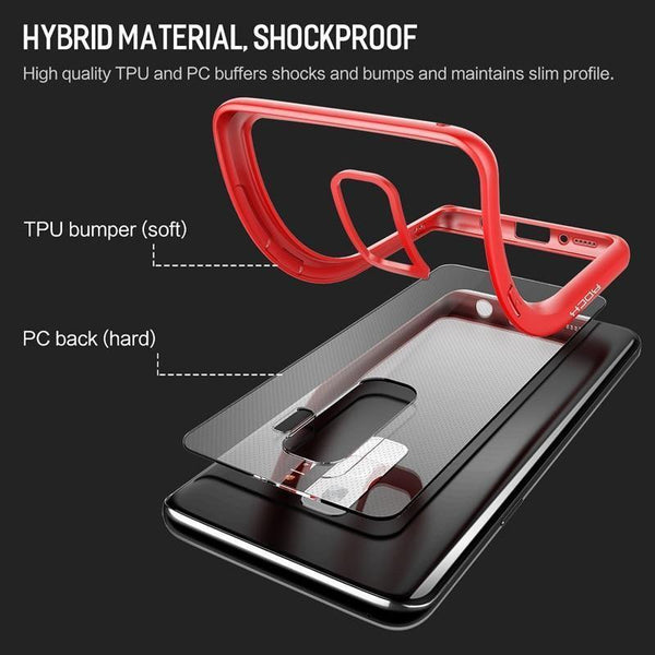 Planet Gates black / for Galaxy S9 ROCK Slim Transparent Case for Galaxy S9 S9 Plus,Premium TPU+PC Anti-knock Phone Case for Samsung Galaxy S9 S9+