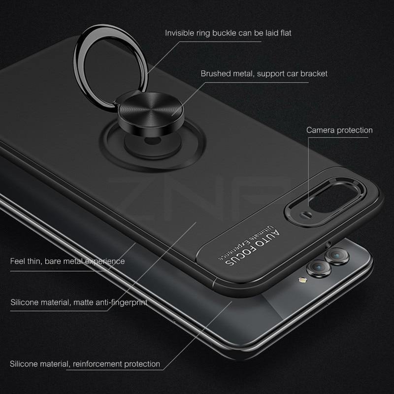 Planet Gates Black / For Honor 10 ZNP Luxury Magnetic Ring Stand Cover For Huawei Nova 2 2s 3 3i Phone Case For Honor Play for honor 10 Lite 8X Max Shell Cases