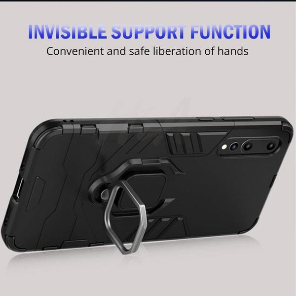 Planet Gates Black / For Huawei P20 H&A Luxury Armor Phone Case For Huawei P20 Lite P20 Matte PC + TPU Shockproof Phone Cover For Huawei P20 Pro Holder Case Capa