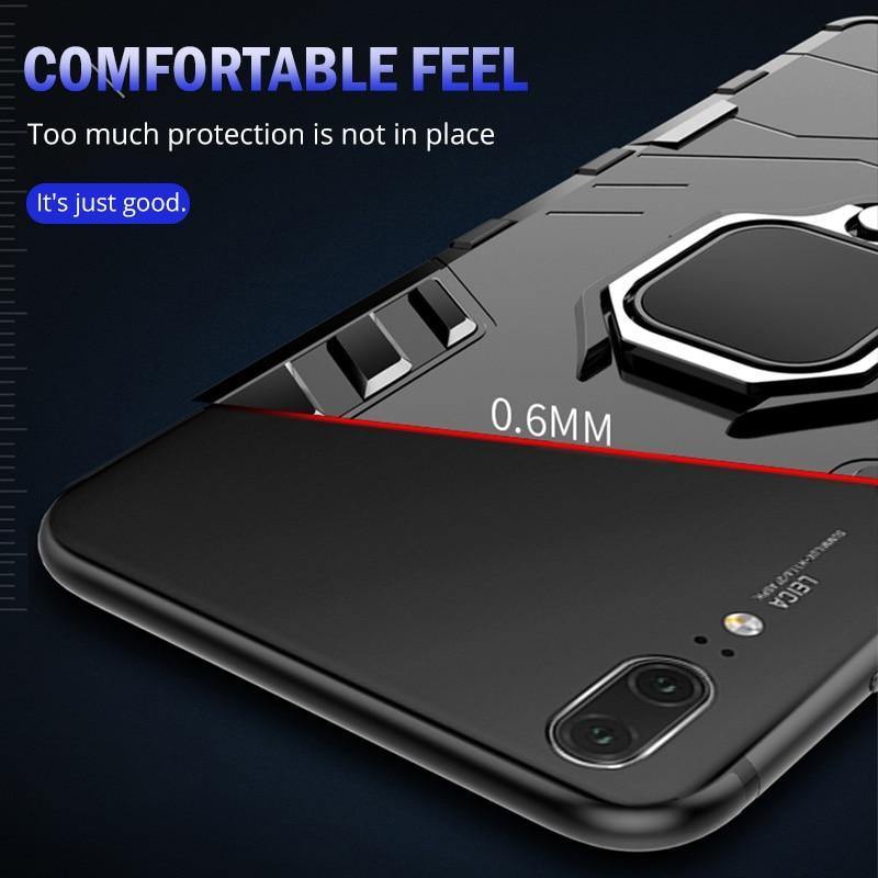 Planet Gates Black / For Huawei P20 ZNP Luxury Armor Stand Phone Case For Huawei P20 Lite P20 With Holder Ring Shockproof Cover Case For Huawei P20 Pro Case Shell