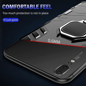 Planet Gates Black / For Huawei P20 ZNP Luxury Armor Stand Phone Case For Huawei P20 Lite P20 With Holder Ring Shockproof Cover Case For Huawei P20 Pro Case Shell
