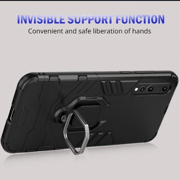 Planet Gates Black / For Huawei P20 ZNP Luxury Armor Stand Phone Case For Huawei P20 Lite P20 With Holder Ring Shockproof Cover Case For Huawei P20 Pro Case Shell