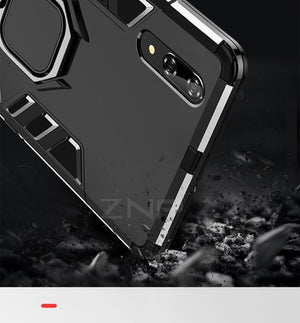 Planet Gates Black / For Huawei P20 ZNP Luxury Armor Stand Phone Case For Huawei P20 Lite P20 With Holder Ring Shockproof Cover Case For Huawei P20 Pro Case Shell