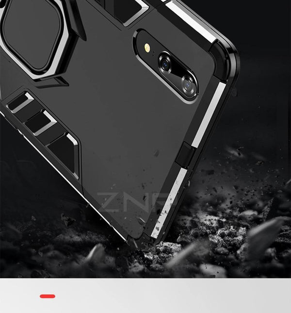 Planet Gates Black / For Huawei P20 ZNP Luxury Armor Stand Phone Case For Huawei P20 Lite P20 With Holder Ring Shockproof Cover Case For Huawei P20 Pro Case Shell