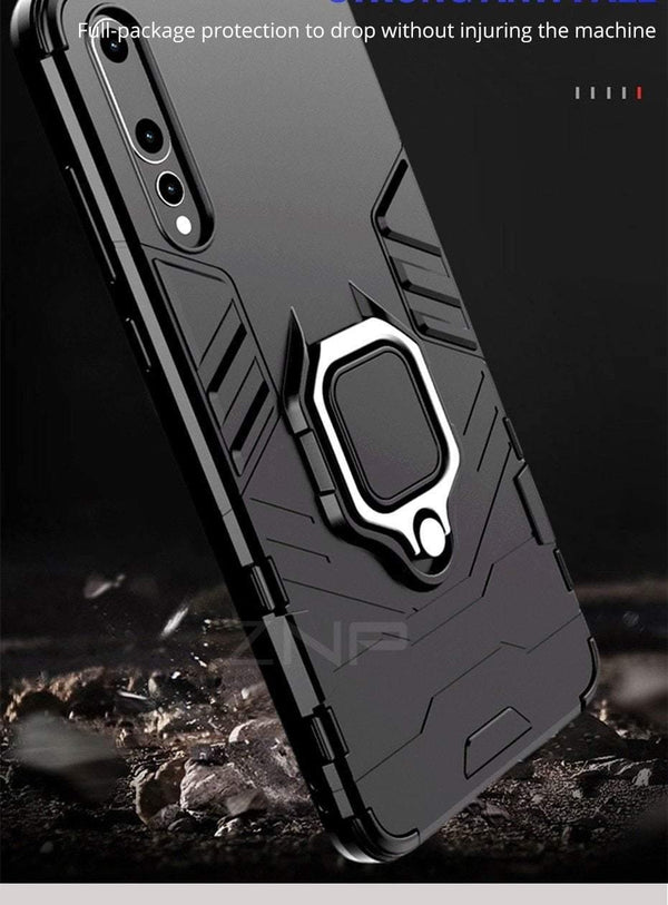 Planet Gates Black / For Huawei P20 ZNP Luxury Armor Stand Phone Case For Huawei P20 Lite P20 With Holder Ring Shockproof Cover Case For Huawei P20 Pro Case Shell