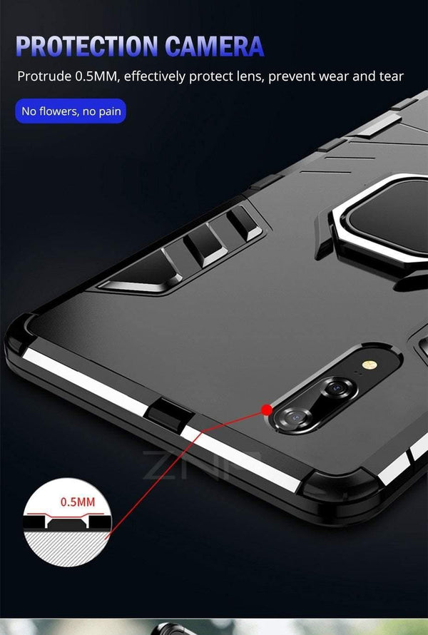 Planet Gates Black / For Huawei P20 ZNP Luxury Armor Stand Phone Case For Huawei P20 Lite P20 With Holder Ring Shockproof Cover Case For Huawei P20 Pro Case Shell
