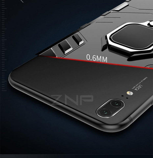 Planet Gates Black / For Huawei P20 ZNP Luxury Armor Stand Phone Case For Huawei P20 Lite P20 With Holder Ring Shockproof Cover Case For Huawei P20 Pro Case Shell