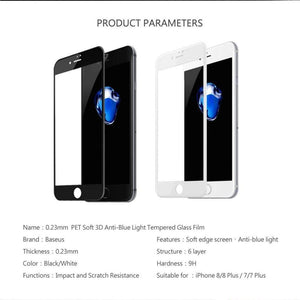 Planet Gates Black For i6 6s / Anti Blue Light Baseus 0.23MM Screen Protector Tempered Glass For iPhone 8 7 6 6s Plus Soft 3D Curved Full Cover Protective Toughened Glass Film