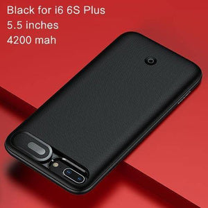 Planet Gates Black for i6 6S Plus / China USAMS Battery Charger Cases for iPhone 6 6s 7 8 Plus 3000/4200mAh Power Bank Case Ultra Slim External Pack Backup charger case