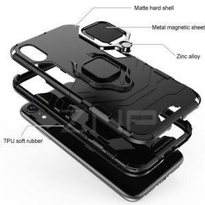 Planet Gates Black / For I6 6s ZNP Luxury Armor Phone Case For iPhone 6 6s 7 8 Plus X 10 Shockproof Cover For iPhone X XS Max XR 5 5s SE Case With Holder Ring