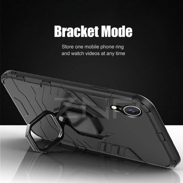 Planet Gates Black / For I6 6s ZNP Luxury Armor Phone Case For iPhone 6 6s 7 8 Plus X 10 Shockproof Cover For iPhone X XS Max XR 5 5s SE Case With Holder Ring