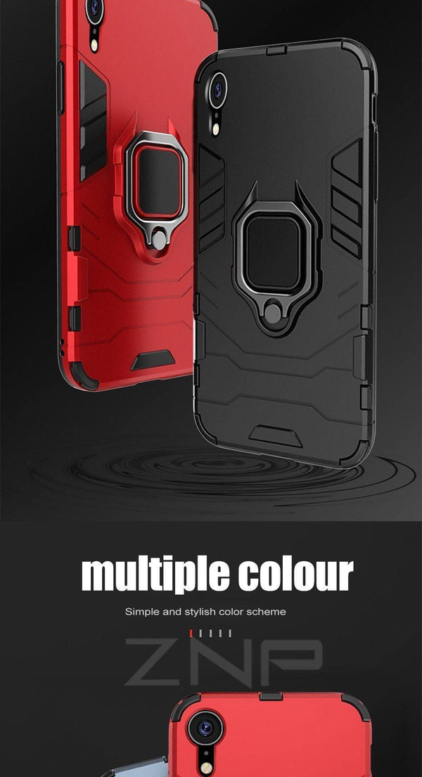 Planet Gates Black / For I6 6s ZNP Luxury Armor Phone Case For iPhone 6 6s 7 8 Plus X 10 Shockproof Cover For iPhone X XS Max XR 5 5s SE Case With Holder Ring