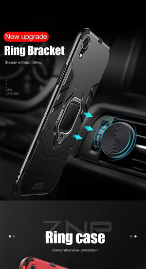 Planet Gates Black / For I6 6s ZNP Luxury Armor Phone Case For iPhone 6 6s 7 8 Plus X 10 Shockproof Cover For iPhone X XS Max XR 5 5s SE Case With Holder Ring