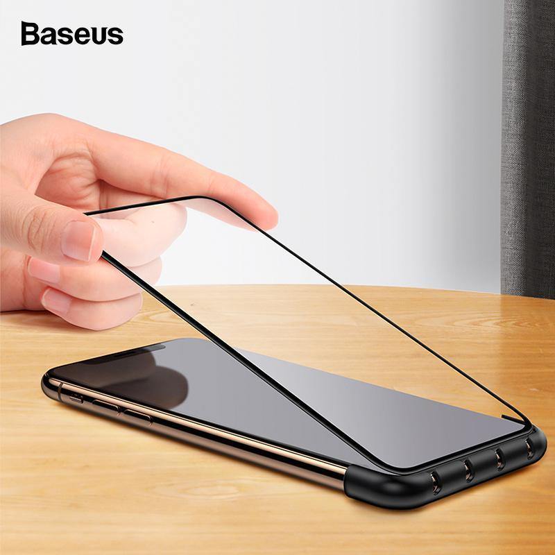 Planet Gates Black For iP X XS Baseus Screen Protector Tempered Glass Tool Set For iPhone XS Max XR X Film Pasting Installation With Cable Winder Organizer