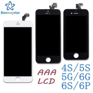 Planet Gates Black for ip4s LCD Display for iphone 6 5s 7 Screen Touch Digitizer Assembly LCD Screen For iphone 4s 5 6 plus Replacement Parts + tools