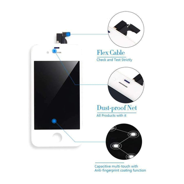 Planet Gates Black for ip4s LCD Display for iphone 6 5s 7 Screen Touch Digitizer Assembly LCD Screen For iphone 4s 5 6 plus Replacement Parts + tools