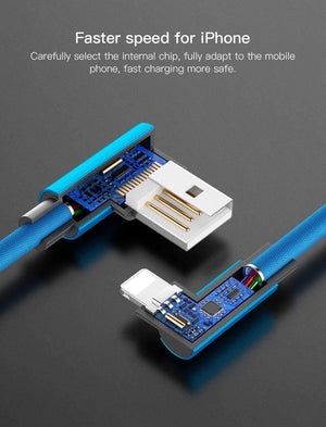 Planet Gates Black For iPhone / 1m PZOZ 90 degree USB Cable For iPhone Xs max 8 7 6 Plus 6S 5 5S SE iPad 2 mini Fast Charging Cable Mobile Phone Charger Cord Data