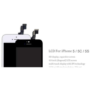 Planet Gates Black For iPhone 5 Quality Screen LCD For iPhone 5 5S 5C Screen Touch Display LCD Digitizer 5 5S 5C Screen LCDS Replacement