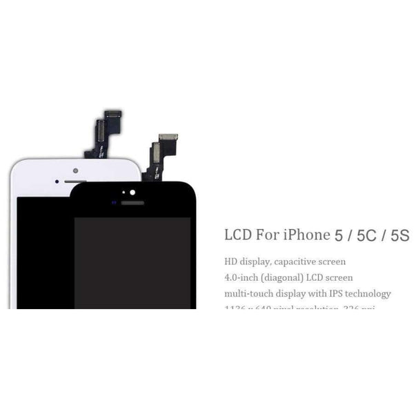 Planet Gates Black For iPhone 5 Quality Screen LCD For iPhone 5 5S 5C Screen Touch Display LCD Digitizer 5 5S 5C Screen LCDS Replacement