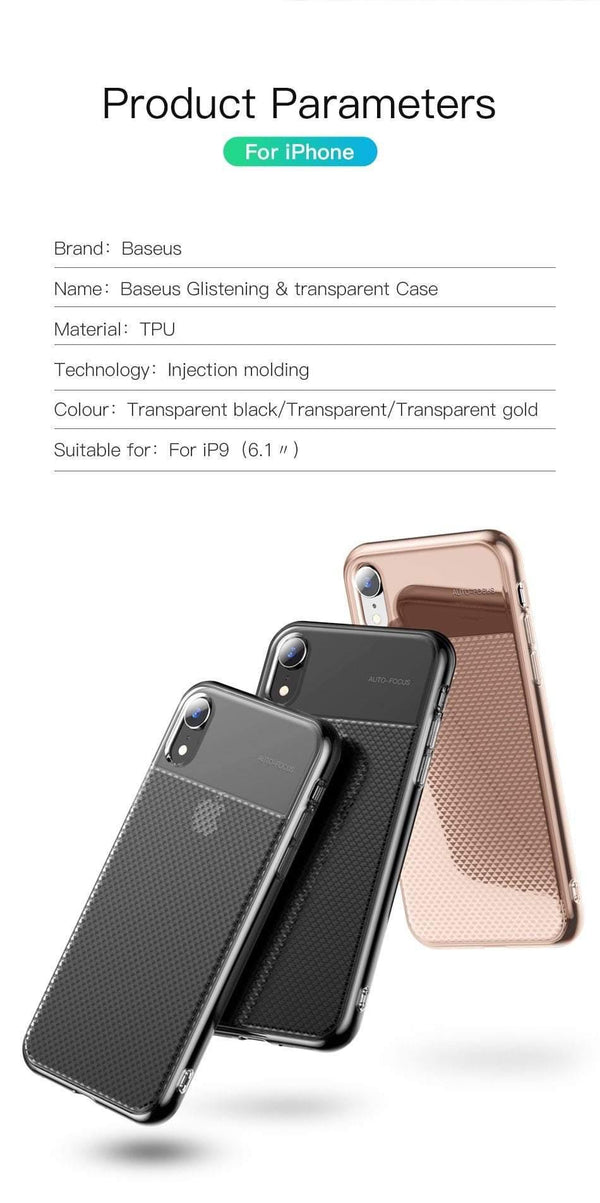 Planet Gates Black / For iPhone 6.1 2018 Baseus Crystal Soft Silicone Case For iPhone XR Ultra Thin TPU Back Cover For iPhone XR 6.1 2018 Phone Cases